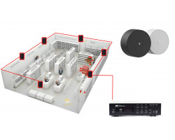 Акустическая система для магазина 6 настенных колонки AUDAC NELO706